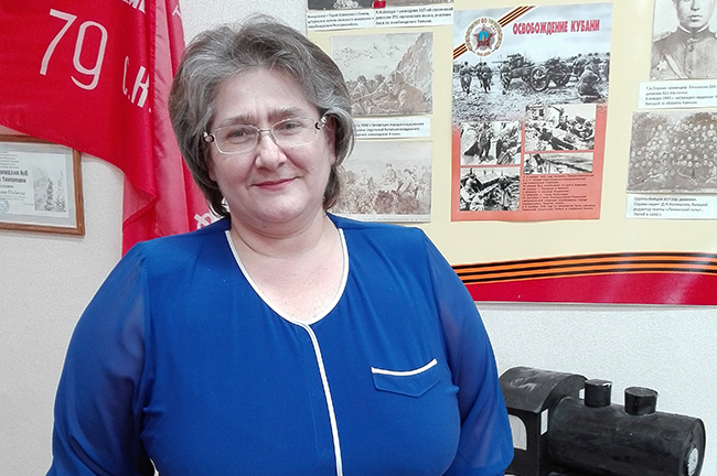 Руководит музеем учитель истории и обществознания Наталья Пенягина.