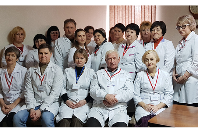 Профессионалы ж/д поликлиники во главе с заведующей Ольгой Резниковой.